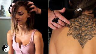 [ASMR] Scalp Massage with Tattoo Back Tracing - To Send you to Tingly Heaven [No Talking][No Music]