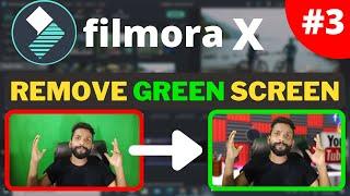 How remove green background in filmora X | Chroma Key Use In Filmora | use green screen in filmora x