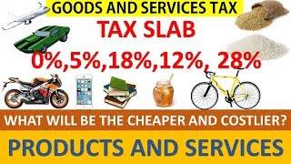 GST TAX SLAB, 0%, 5%, 12%, 18%, 28% TAX ON GOODS AND SERVICES.