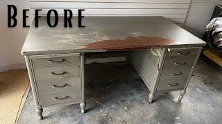 Antique Desk Makeover | Ugly Duckling Challenge Hosted by Desert DIY