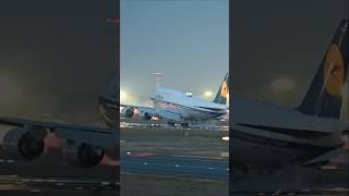 Lufthansa Retro Jumbo Early morning arrival at FRA #planespotting #aviation #ytshorts #airport #yt