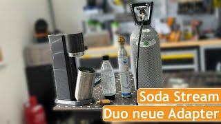 Soda Stream Duo neue Adapter + Adapterschlauch für große CO² Flaschen Alte Flasche im Duo-System