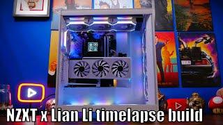 NZXT x Lian Li PC build montage timelapse (Hydroshift LCD, Edge PSU, SL120 V2 fans and more)