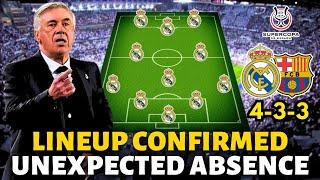 URGENT! LINEUP CONFIRMED! UNEXPECTED ABSENCE! TRAGIC! REAL MADRID NEWS