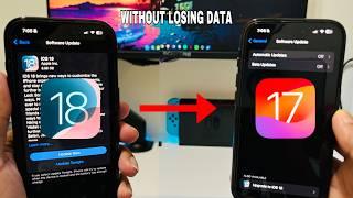 How To Downgrade iOS 18 to iOS 17 Without losing any DATA! 2024