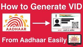 How to Generate Aadhaar Virtual ID or VID Online Easily | Step by Step Procedure to Generate new VID