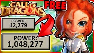 Get 1 MILLION Power FAST as Free to Play in Call of Dragons!