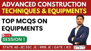 8 PM: Session 1. MCQs on Equipments of Civil Construction  #SandeepJyani #rrbjecbt2 #civilengg