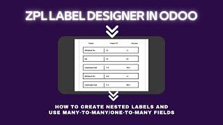 How to create nested labels and use many-to-many/one-to-many fields in ZPL Label Designer in Odoo