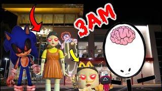 DO NOT ORDER SQUID GAME HAPPY MEAL FROM MCDONALDS AT 3AM CHALLENGE (SONIC.EXE) SCARY!!