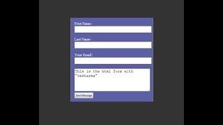 How to create HTML form with textarea?