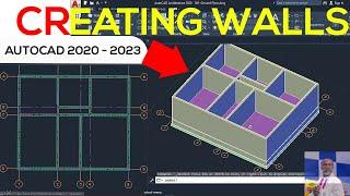 Walls In Autocad Architecture 2020 - 2023 ( Episode 4 )