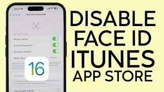 How to Disable Face Id for Itunes & App Store Purchase on iPhone iOS 16 (2023)