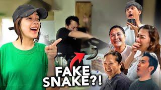 Fake Snake Prank On Family! | Niana Guerrero