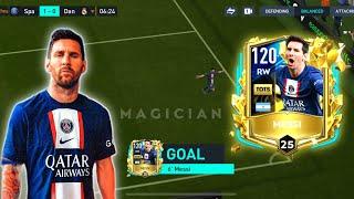 LIONEL MESSI 120 Rated Gameplay Review!!! Scoring Goals With Magic - FIFA Mobile 23