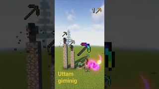 Which Minecraft Pickaxe Is Faster? #Shorts#uttam  giminig