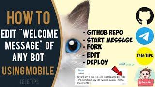 How To Edit Start/Welcome Message Of Any Bot Using Mobile | Latest Full Tutorial