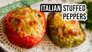 Italian stuffed peppers with cheese and herbs