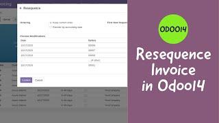 How To Re Sequence Invoice In Odoo14 || Odoo 14 Accounting