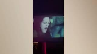 Watching "Twilight" on a poorly hung projector screen #funny  #movie