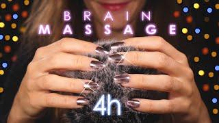 [ASMR] Deep Brain Massage for Sleep  (No Talking) 4h