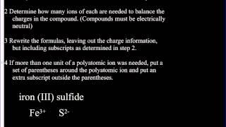 Ionic Compound Formulas