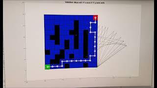 Machine Learning: Solving maze with Q learning and neural network for a 2 link planar arm