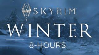 Winter in Skyrim | 8 Hour Music and Ambience