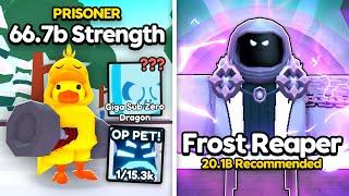 I Defeated STRONGEST Giga Boss to Get NEW OP Frost Pets in Arm Wrestle Simulator!