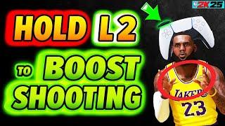 Hold L2 to BOOST SHOOTING on NBA 2K25