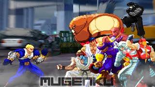 Captain Commando vs Cyber Evil Ryu, Juggernaut, Shin Ryu, Mech Sagat, Dark God Ryu, etc MUGEN