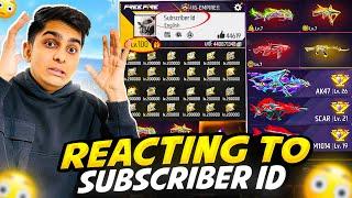 Rating & Reacting On My Subscribers Rare Id  Collection Rating 0-10  ( Part-2 ) - Free Fire Max