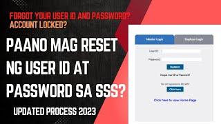 PAANO MAG RESET NG USER ID AT PASSWORD SA SSS ONLINE? Updated Process 2023 | Marjorie Tapang