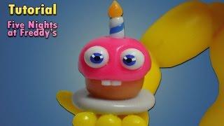 Fnaf World  Adventure Toy Cupcake Tutorial - Polymer clay  Porcelana fria  Plastilina