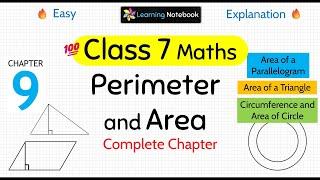 Class 7 Maths Perimeter and Area | Class 7 maths chapter 9 perimeter and area