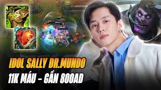 IDOL SALLY DU ĐẤU RANK BẠC VÀ GIÁO ÁN DR.MUNDO 11K MÁU GẦN 800AD GÁNH TEAM LẬT KÈO GAME ĐẤU SIÊU KHÓ