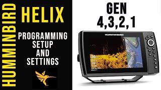 Humminbird Helix Gen 4, 3, 2, 1 Settings, Setup, & Program Tutorial for Fishing #Humminbird #Helix