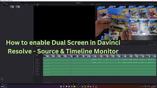 How to enable Dual Screen in Davinci Resolve - Source & Timeline Monitor