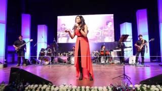 Sugandha Mishra performing  at the RailTel Annual Day 2015