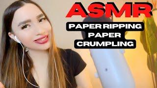 ASMR | PAPER RIPPING, PAPER CRUMPLING, CRINKLE SOUNDS, CRINKLY PAPER, PAPER SOUNDS, BOOK TAPPING 