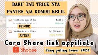 TERBARU 2024 TERBUKTI BERHASIL TERNYATA BEGINI CARA SHARE LINK PRODUK AFFILIATE BIAR BANYAK KOMISI