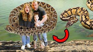 We found an GiANT SNAKE in OUR POND! IS it AN ANACONDA POND MONSTER?!