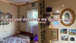 CLEAN AND DECORATE my room for spring! reorganizing my room -- decor inspo! pinterest inspired room