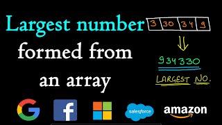 Largest number formed from an array