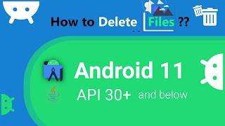 How to Delete Images/ Files from External Storage/Scoped Storage - Android Studio API  30 - JAVA