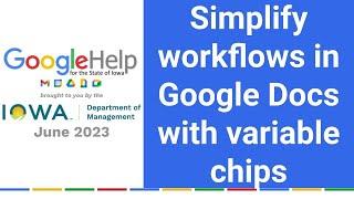 Simplify workflows in Google Docs with variable chips