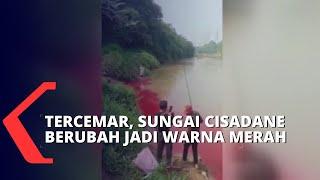 Tercemar Limbah Pabrik, Sungai Cisadane Berubah Jadi Warna Merah