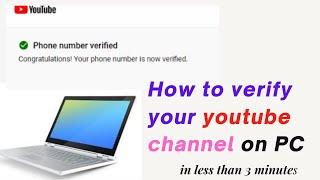 How to verify YouTube channel on Pc in 2022