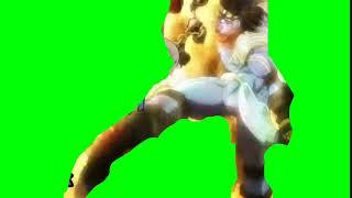 Jotaro Kujo and Star Platinum Kick - Green Screen