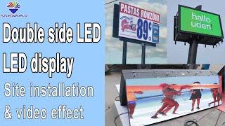 double side led display screen outdoor installation for P3, P4, P5, P6.67, P8 and P10 SZLEDWORLD